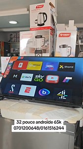 🎬 Tu veux le cinéma à la maison sans casser ton budget ? 👉 TV ANDROID dernière génération, image nette applis intégrées (YouTube, Netflix, Play Store). 📺 32 pouces – 65 000F seulement 📺 43 pouces – 100 000F seulement 💡 Télécommande, design moderne, connexion internet… Ton salon devient SMART ! Ne rate pas l’occasion → livraison rapide 🚚 0701200648 | On brade, on achète, on liquide
