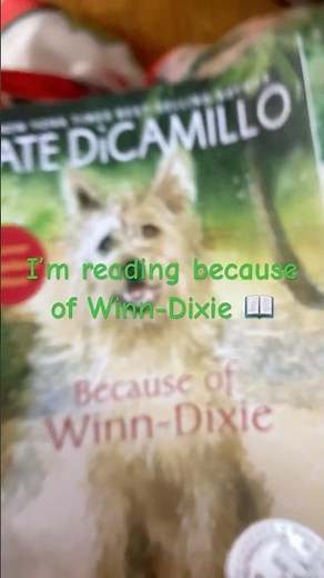 I’m Reading because of Winn - Dixie and a Serial￼ Bookmark￼ and my on Chapter￼ 23 😊📖🌟￼