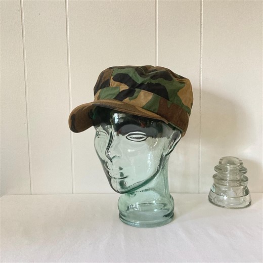 Vintage Camouflage Cap Vintage Military Fatigue Hat - Etsy