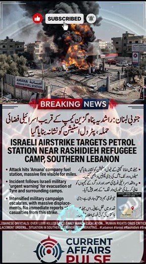 Massive Explosion: Israeli Strike Hits Lebanon Petrol Station 🇱🇧 #breakingnews