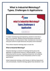 What is Industrial Metrology Types, Challenges & Applications - SlideServe