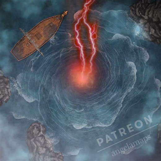 Animated Maelstrom battle map pack for TTRPGs
