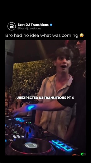 The exact second he realized this was a hit… 🔥 Like this content? Follow 👉@HVY #dj #transition #unexpected