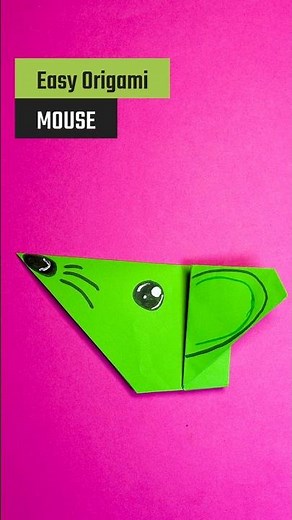 How to Fold an Origami Mouse Face 🐭 Easy Step-by-Step Paper Craft for Kids ✂️