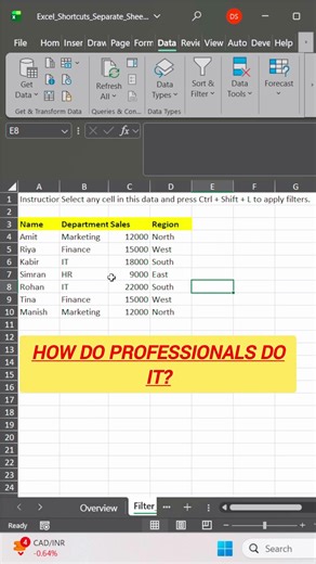 Excel Hacks apply filters like a pro in Excel.