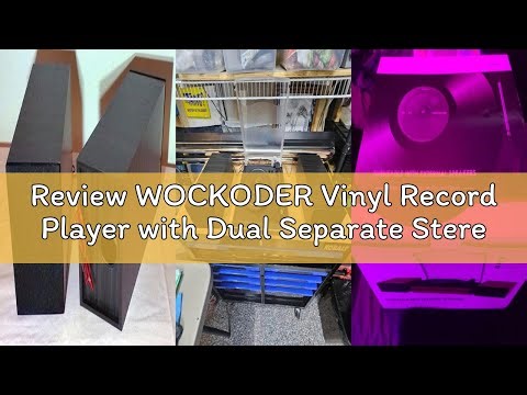 Review WOCKODER Vinyl Record Player with Dual Separate Stereo Speakers Vintage Turntable with BT Wir