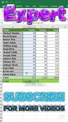 COUNT Function Shortcut in Excel | Count Numbers Instantly | Digital Office Skill
