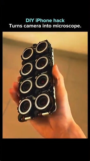 A DIY enthusiast has modified his iPhone camera into functionalmicroscope#shorts#camera#technology