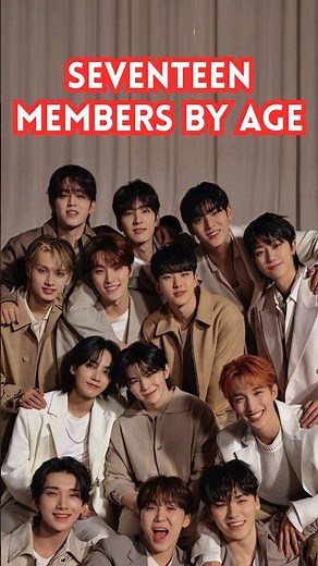 SEVENTEEN Members by Age 🩷 #seventeen #kpop #idols #koreanentertainment
