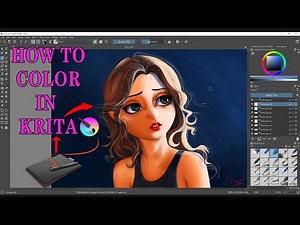 how to color in krita || character coloring tutorial for beginners