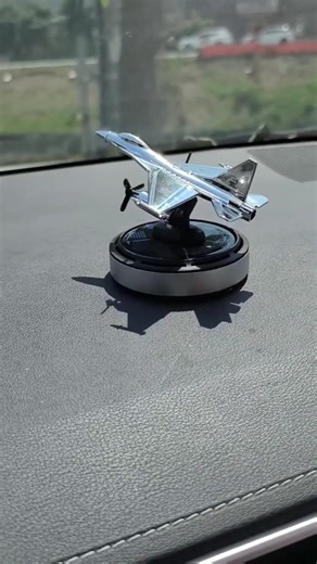 Solar-Powered Fighter Jet Car Air Freshener ✈️ | Rotating Aromatherapy Diffuser#gadgets #shorts