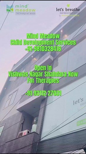 Mind Meadow Vishwas Nagar Child Development Services are Open: For Therapies: 91 93112 27031 #autism #adhd #ld #asd #therapy #mindmeadow #children #childdevelopment | Dr.Imran Noorani