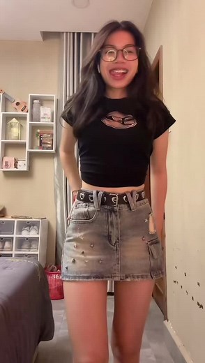 Stylish Outfit Showcase with Eye-Design Top