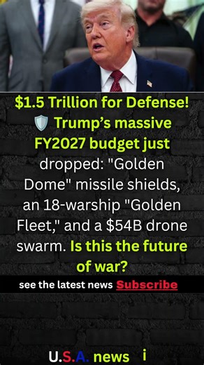 Trump’s $1.5T Defense Surge! 🛡️ #shorts #USA #NEWS