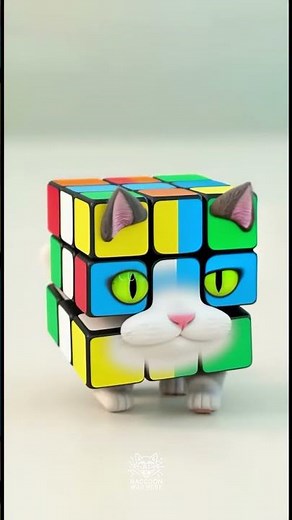 This Rubik's Cube Cat Will MELT Your Brain 🤯🐱
