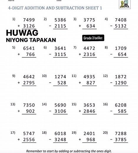 Mga Tamad sa Grade 3: MATH Edition!