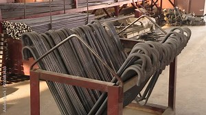 Production of metal loops for concrete products. Hooking loop. Hollow floor slab. The design of the slinging loop. Reinforced concrete construction.