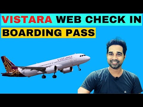Vistara web check in online | Vistara boarding pass