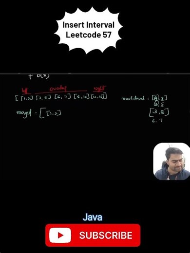 Insert Interval LeetCode 57 #java #codeprep #arrayelements #coding #datastructure #algorithm