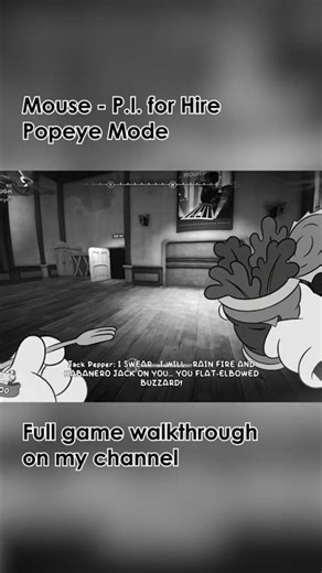 MOUSE - P.I. For Hire POPEYE MODE! | Full Game Playthrough on the channel! #gaming #mousepiforhire
