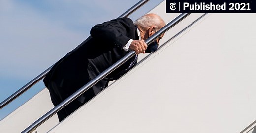 Biden is ‘doing 100 percent fine’ after tripping while boarding Air Force One.