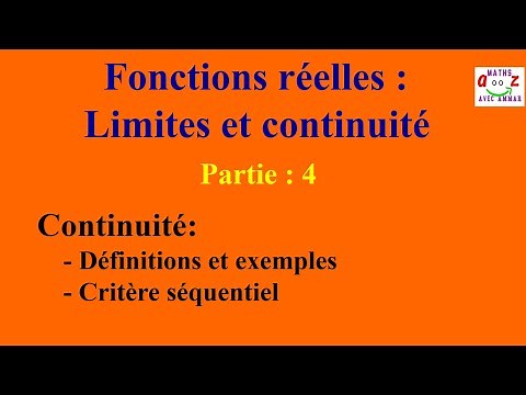 Analysis Course 1 - Real Functions: Limits and Continuity (Part 4: Continuity)