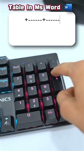 how to create tables in Microsoft Word using only your keyboard#ComputerScience #Office365
