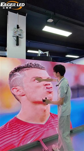 Fix Cristiano Ronaldo’s eyes!#ledmodule #rentalleddisplay #rentalled #eagerled #ledscreen #leddisplay #ledwall