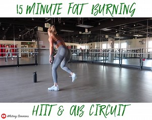 10 minute high intensity interval training circuit and a 5 minute ab routine!! Perfect for quick, at home, fat blasting workout. MERCH ♡ https://whitneyysimmons.com/ YOUTUBE ♡ https://bit.ly/2jvqEyH INSTAGRAM ♡ www.instagram.com/whitneyysimmons GYMSHARK ♡ http://gym.sh/Shop-Whitney-Simmons ---------------------------------------------------------------- 10 MINUTE HIIT CIRCUIT 30 seconds | lateral up and over jumps 30 second rest 30 seconds | cross over into half burpee 30 second rest 30 seconds 