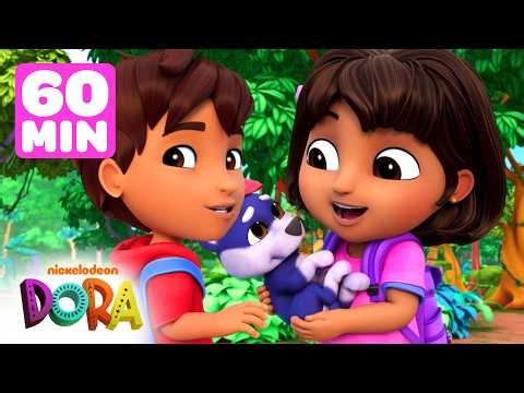 Dora & Diego Rescue Baby Animals! 🐶 60 Minutes | Dora & Friends