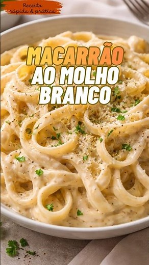 Macarrão ao molho branco #macarrão