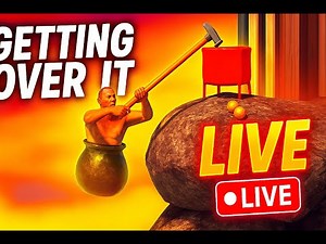 Climbing to the Top in Getting Over It! 🧗‍♂️ | LIVE Vertical Gameplay 🎮🔥