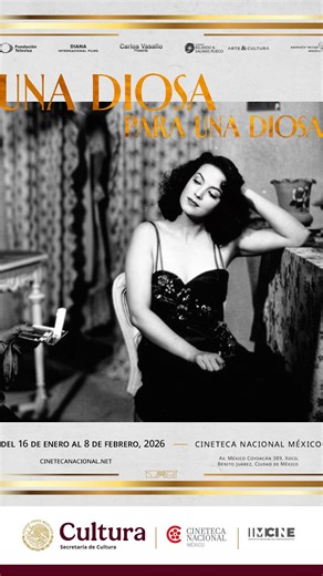 De Miguel Zacarías a Luis Buñuel, de Emilio “El Indio” Fernández a Roberto Gavaldón. La retrospectiva “Una diosa para una diosa” reúne películas realizadas entre 1942 y 1970, mostrando la evolución artística y el impacto internacional de la Diva del Cine de Oro Mexicano. "La Cineteca Nacional de México expresa su más sincero agradecimiento a Estate of María Félix, S.A. de C.V. y a Fomento Social María Félix, A.C., por las facilidades otorgadas para el uso de la imagen y de las marcas asociadas a