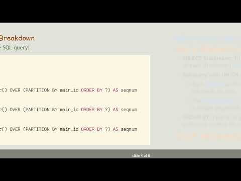 Efficiently Flattening Records in SQL