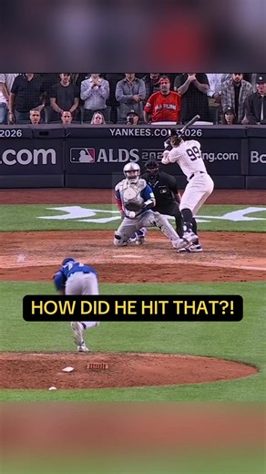 Aaron Judge with a game tying CLUTCH 3 RUN home run against the Blue Jays!! This might be the most impressive swing I’ve ever seen! 100MPH fastball inside, off the plate. How did he get to that?! Where does this rank in post season homers for you?? Let me know down below 👇 Follow for more highlights daily!! #mlb #aaronjudge #mvp #clutch #postseason