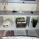 ClosetMaid Cubeicals 3-2-1 Cube Storage Shelf Organizer Bookshelf, 3 Tier, Steps, Corner Unit, Easy Assembly, Wood, White Finish