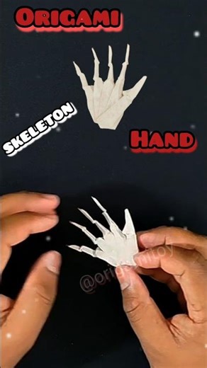 ☠️ How to make a Paper Hand 🖐️💀 #shorts #origami
