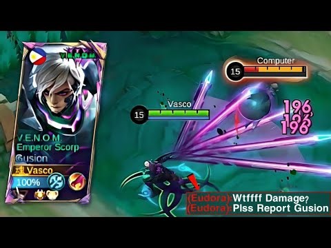 Solo Carry Using Gusion Full Intense Match ☠️ One Shot Build 🌚 || ( Mobile Legend )