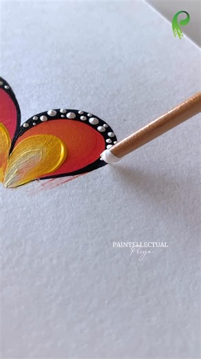 Priya on Instagram: "Perfect for anyone who loves easy acrylic painting, satisfying art videos, and beginner-friendly painting techniques. Watch till the end to see how a few strokes turn into something beautiful 🤍 Save this reel for later and try it yourself! What did you think it was going to be before the final reveal?"