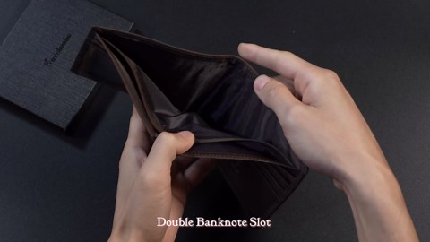 Travelambo Wallet for Men Real Leather Mens Bifold Wallet RFID Blocking - Thin & Stylish with ID Window in Gift Box (Crazy Horse, Coffee)