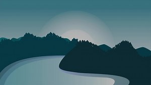 Sunrise Over Mountains River Landscape Cartoon Stock Footage Video (100% Royalty-free) 1065360502 | Shutterstock