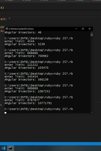 ruby | Euler project 'Angular Bisectors' | CodeLearning