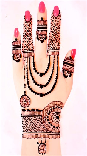 Easy stylish backhand mehandi design - simple mehndi design - mehndi ka design - mehndi - mehandi