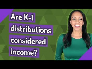 Are K-1 distributions considered income?