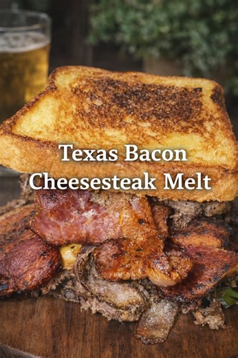 Texas Bacon Cheesesteak Melt 🥓🧀🔥 Made this from scratch in under 2 minutes using Texas toast, shaved cheesesteak steak, crispy bacon, grilled onions, and melty American cheese. Simple ingredients. Big flavor. Sometimes the best meals aren’t fancy — they’re fast, greasy, and absolutely perfect 🤌 Would you smash this or pass? 👇 Drop a 🔥 if you’d try it. #TexasToast #Cheesesteak #BaconLovers #FoodReels #EasyMeals #QuickRecipes #ComfortFood #Foodie #HomeCooking #FoodPorn #DinnerIdeas #ReelsFoo