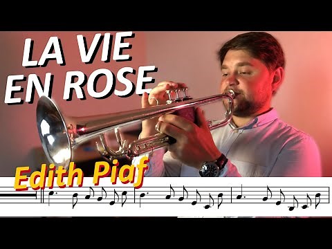 La Vie en Rose - Trumpet (with Sheet Music / Notes)