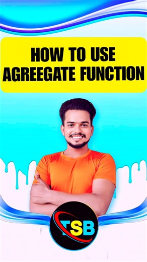 How to use AGREEGATE FUNCTION in excel tips and tricks 🔥💯 #exceltips #thesanbytes