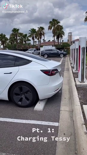 Pt. 1: Charging Tessy #fyp #Tesla #Model3 #EV