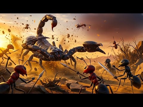 Ant Army vs Giant Scorpion 🦂⚔️🐜 | The Ultimate Insect War | Funny Kingdom Ant Cartoon