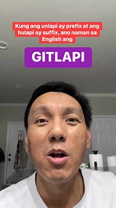 Kung ang unlapi ay prefix at ang hulapi ay suffix, ano naman sa English ang “gitlapi”? #learningenglish #englishword #speakingenglish #tagalog #grammar | Food and Beyond - Dennis Barles